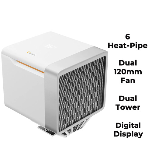 Ocypus Delta A62 EX Digital (White) Dual-Tower